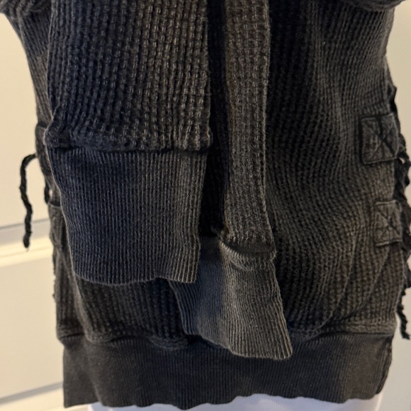 Free People Charcoal Ribbed Crop Top - Picture 11 of 11